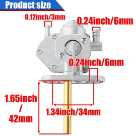 SOAJEE Gas Tank Fuel Petcock Valve Compatible with Kawasaki Bayou 300 400 KLF300 KLF400 ZR1100 ZR7S ZX1100 GPZ1100 KLX125 KSF80 KSF250 KX60 KX65 KX80 KX100 KX125 KZ440 KZ550 KXT250 KLT110 KLT160 185