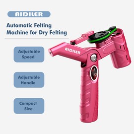 AIDILER Needle Felting Machine Electric Felting Machine Automatic Wool Felting Tool Electric Felting Needles for Craft Feltingl (Hot Pink)