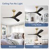 BvenuBigLite Modern Ceiling Fan with Remote: Black and Gold Ceiling