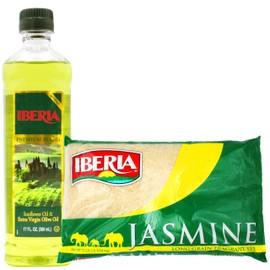 Iberia Iberia Extra Virgin Olive Oil & Sunflower Oil, 17 Fl Oz + Iberia Jasmine Rice, 10 lb.