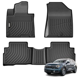 VIWIK Floor Mats Fit for Kia Sportage 2023 2024 Only Hybrid, Car Mats All Weather Custom Floor Liners Full Set 1st 2nd Row Front & Rear, 2023 2024 Sportage Only Hybrid TPE Odorless Non-Slip
