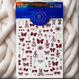 5D Embossed Nail Stickers for Nail Art - Self-Adhesive Floral Nail Decals, Summer Plant Nail Art Stickers for Manicure Decoration (056)