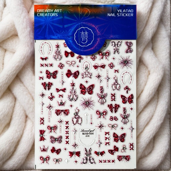 5D Embossed Nail Stickers for Nail Art - Self-Adhesive Floral