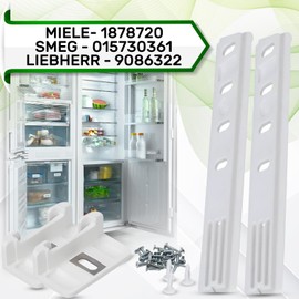 Set of 2 tow hinge for attaching the door of the built-in refrigerator to the front with the original code 9086322 for Liebherr 1878720 for Miele 015730361 for Smeg - ONIX TECH
