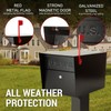 Large Locking Mailbox for Outside, RAINHOL All-Metal Modern Security Mailbox