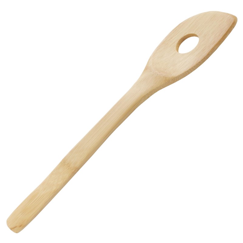 Bamboo Serving/Cooking Utensils - B20 - Curved Spatula/Paddle with Hole