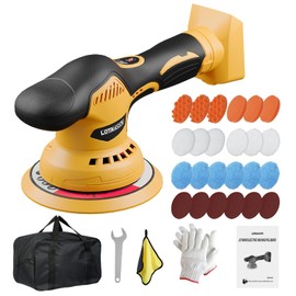 LotaTools Car Detailing and Polishing Compatible with Dewalt 20V Battery, 5500 RPM Dual-Action Polisher with 6 Variable Speeds