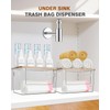 Trash Bag Dispenser 2 Pack, Acrylic Garbage Bags Dispenser with