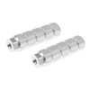 Motoforti Universal Bicycle Rear Foot Pegs Footrest, Silver Tone, 1