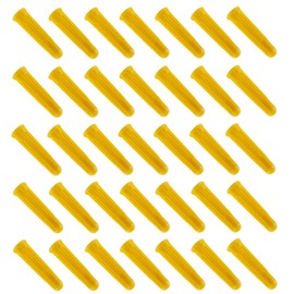 TERF® Premium Quality Yellow Wall Plugs - 5mm x 25mm Heavy Duty Rawl Plugs - Ideal for Stone, Brick or Concrete - Pack of 100