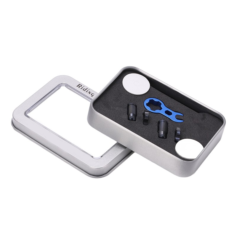 RISK 7pcs Titanium Alloy Bicycle Presta Valve Cap Strong Hardness