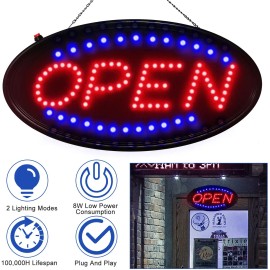 Ultra-Bright LED Neon Open Sign Animated Motion for Normal Lighting Store Business Sign LED Display ProductColor: Black Color