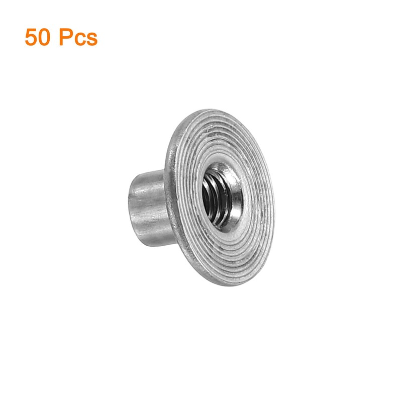 sourcing map M5 T-nuts, 50pcs Carbon Steel Tee Nut Round