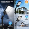 2 Pack Solar Street Lights Outdoor, 30000LM 6500K Motion Sensor