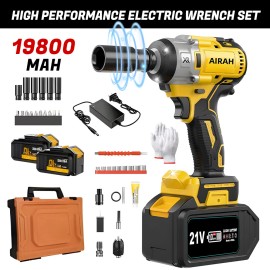 Unbranded 1/2'' High Power Driver Cordless Electric Impact Wrench Gun with Li-ion Battery