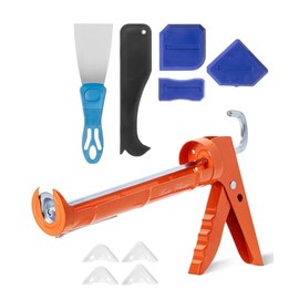 Bates- Caulk Gun Kit, 10:1 Thrust Ratio, Caulking Gun, Caulk Remover Tool, 2 Inch Stainless Steel Putty Knife Scraper, Finishing, Smoothing & Grout Removal Tool, Caulking Tool Kit