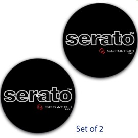 Plastic Waffles Set of 2 DJ Serato Live Scratched #1 DJ 7" inch Slipmat Portablism Slip Mat x2