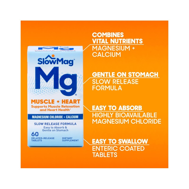 Slow-Mag Tablets with Calcium 71.5 mg - 60 Tablets
