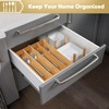 Silverware Organizer, 10 Inch Utensil Organizer Kitchen Drawer Organizer Bamboo