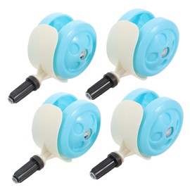 Beavorty 4pcs Walker Wheels Detachable Plastic Caster Wheels with Silent Slip Design Swivel for Smooth Rolling Wear Resistant Casters for Indoor Outdoor Use