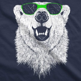 Crazy Dog T-Shirts Polar Bear In Sunglasses Graphic Funny Cool Unisex Pull Over Hoodie Funny Hoodies Funny Animal Hoodie Novelty Hoodie Navy XL