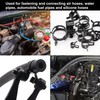 Taiss 140PCS 12 Sizes 6-22mm Black Spring Band Hose Clamp