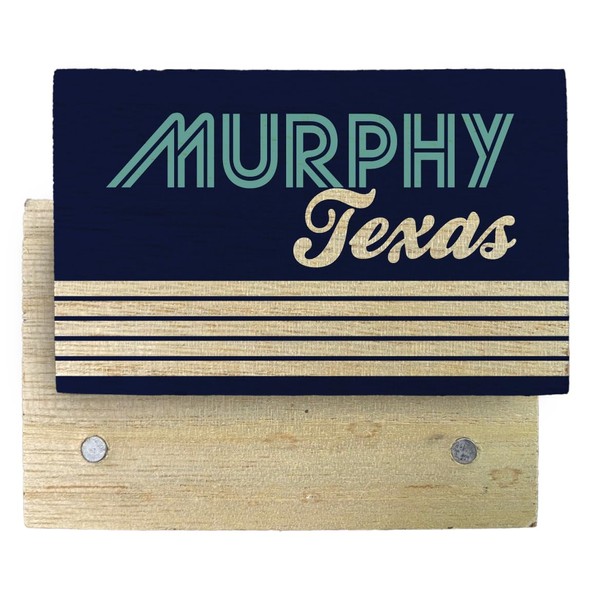 Murphy Texas Souvenir Wooden 2" x 3" Fridge Magnet Retro