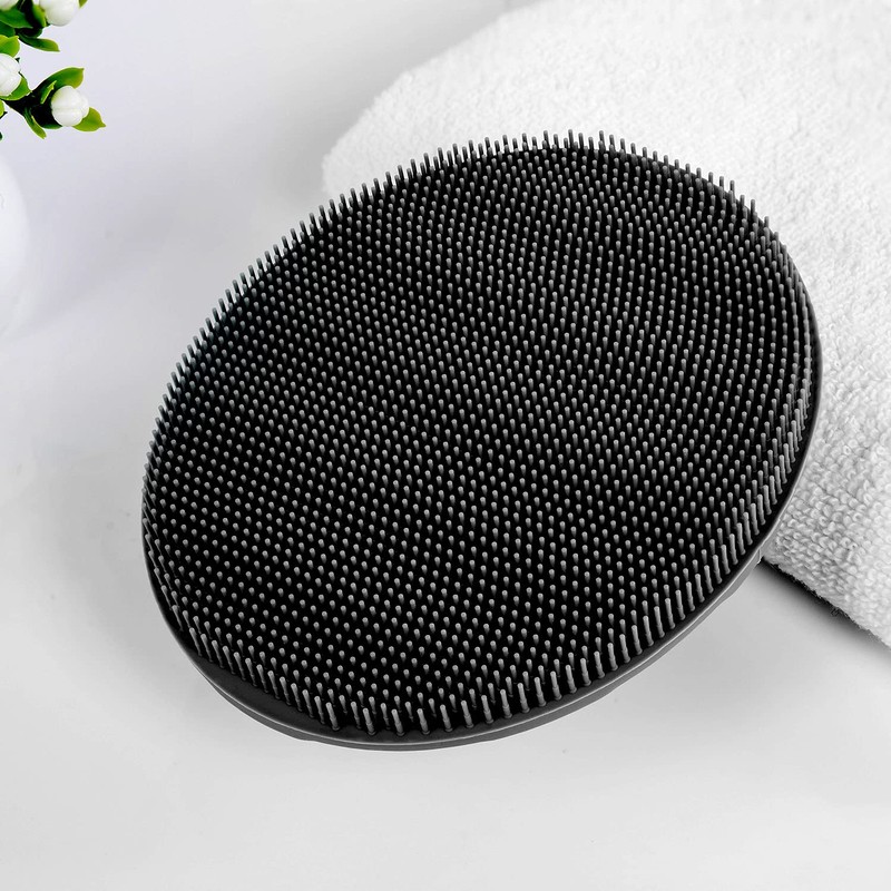 INNERNEED Soft Silicone Body Scrubber Handheld Shower Cleansing Brush, Gentle