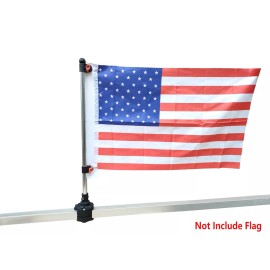 Brocraft Pontoon Boat Rail Mount Flag Pole / Pontoon Flag Pole For Square Rail