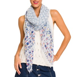 Scarfs for Women Lightweight Floral Flower Fashion Wrap Shawl for Fall Winter (MST-NF164-2)
