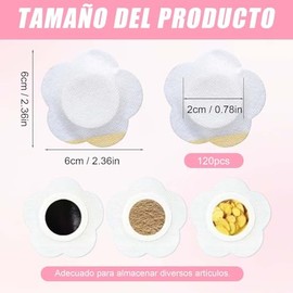 Parches Autoadhesivos de Aceite de Ricino para Ombligo, 120PCS Autoadhesivo Parches de Aceite Ricino con Almohadilla de Algodón Orgánico, Diseño Antid