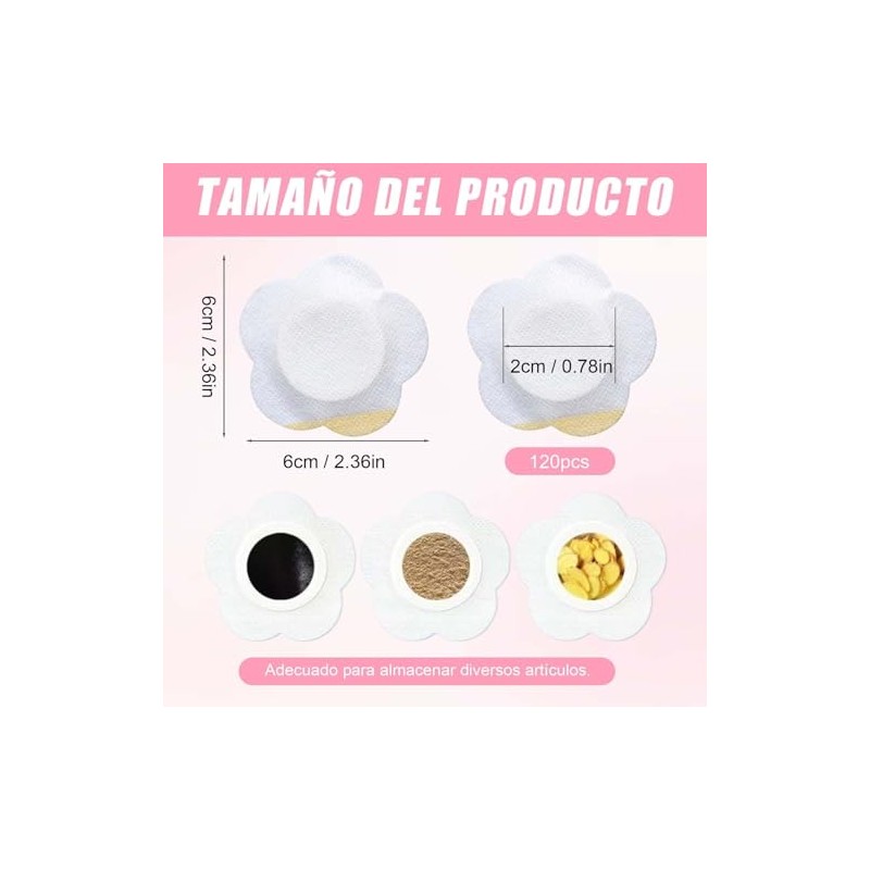 Parches Autoadhesivos de Aceite de Ricino para Ombligo, 120PCS Autoadhesivo