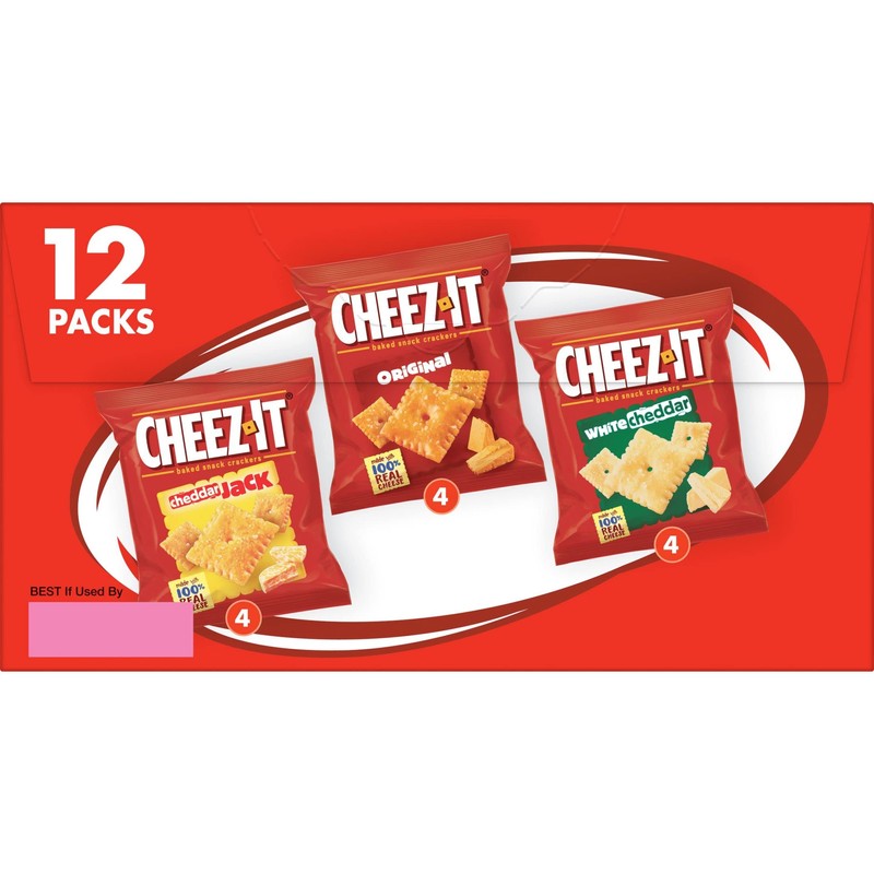 Cheez-It Cheese Crackers, Baked Snack Crackers, Lunch Snacks, Variety Pack,