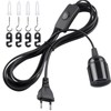 DiCUNO E27 Lamp Holder with Switch, E27 Lamp Base with