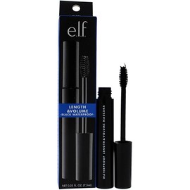 e.l.f. Waterproof Lengthening and Volumizing Mascara, Black, 0.3 Fl Oz