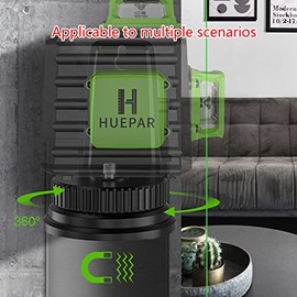Soporte de ajuste fino mejorado en forma de L, adaptador de nivel láser, base pivotante magnética multifuncional para montaje en pared y techo, base  