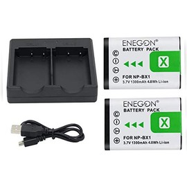 NP-BX1 ENEGON Battery (2-Pack) and Rapid Dual Charger for Sony NP-BX1 and Sony ZV-1, Cyber-Shot DSC-RX100, DSC-RX100 II/III/M4/M5/M6/M7/â£/â¤/â¥/â¦/VA, DSC-RX100M II, HDR-CX405
