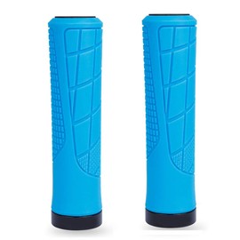 ZOOENIE 1 Pair Bike Handlebar TPR Grips Non-Slip Rubber Bicycle Grip Protection MTB Grips Fixed Lock Rings Gear Non Slip Shock Absorption Anti-Skid Bar End (Blue)