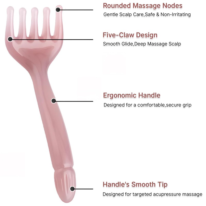 Qiifaiikooii Head Scalp Massager,Gua Sha Five Claw Massage Tool Deep