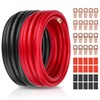 1/0 AWG 40FT Copper Clad Aluminum Battery Cable Kit (20FT
