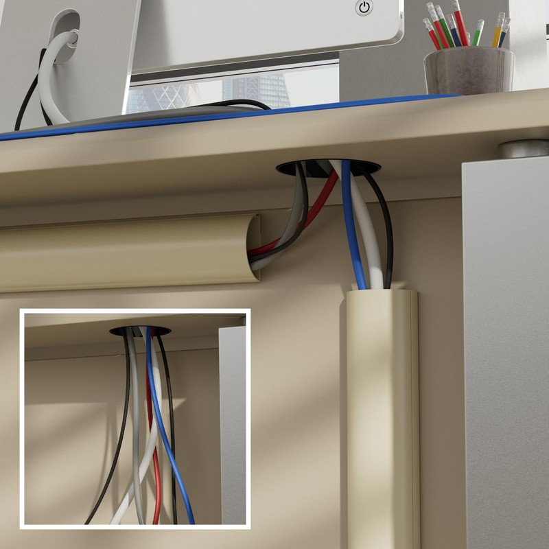 D-Line TV Wire Hider, Half Round Cord Cover for Wall