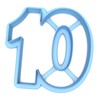 Sweet Prints Inc Number 10 Cookie Cutter - Dishwasher Safe