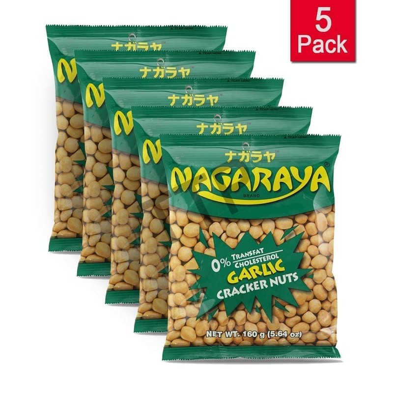 Nagaraya Cracker Nuts Garlic Pack of 5 (160 G Per