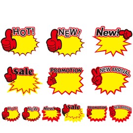 300 Pcs Starburst Tags Retail Sale Tags Price Labels Starburst Store Label for Shop Retail Store Grocery 6 Styles