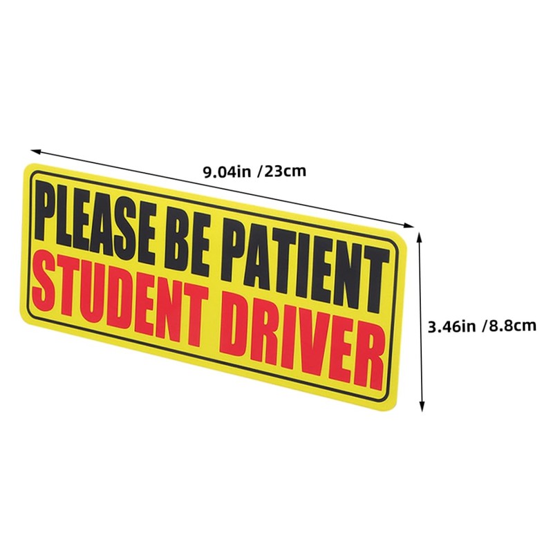 GRIRIW Magnetic Student Drivers Sign 10 Pcs Car Magnets Reflective