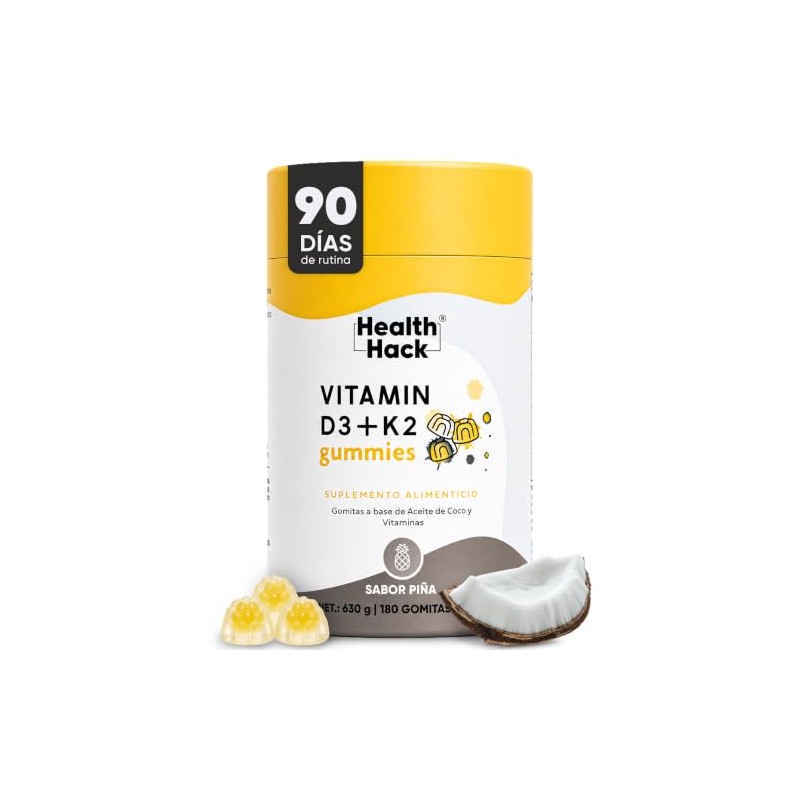 Vitamina 400 Aceite Coco 180 Gomitas Azúcar Health Hack