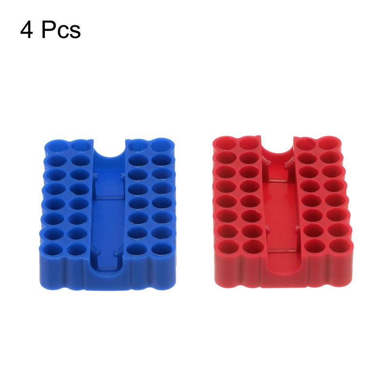 sourcing map 4pcs Plastic Hex Shank Screwdriver Bit Holder Organizer