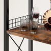 Homeiju Homeiju Wine Rack Freestanding Floor, Bar Cabinet with Tabletop,