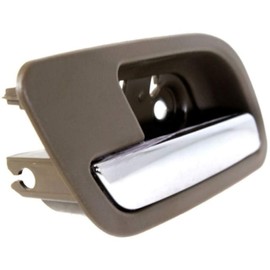 KarParts360 for Chevy Tahoe Interior Door Handle Rear Driver Side Brown Bezel with Chrome Lever 2007-2014 | Trim:All Submodels