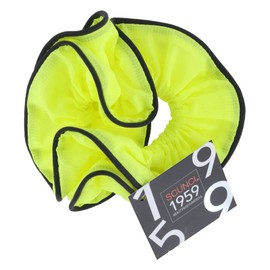 Scunci 1959 Hair Scrunchie, Neon Yellow with Reflective Trim, 1-Piece